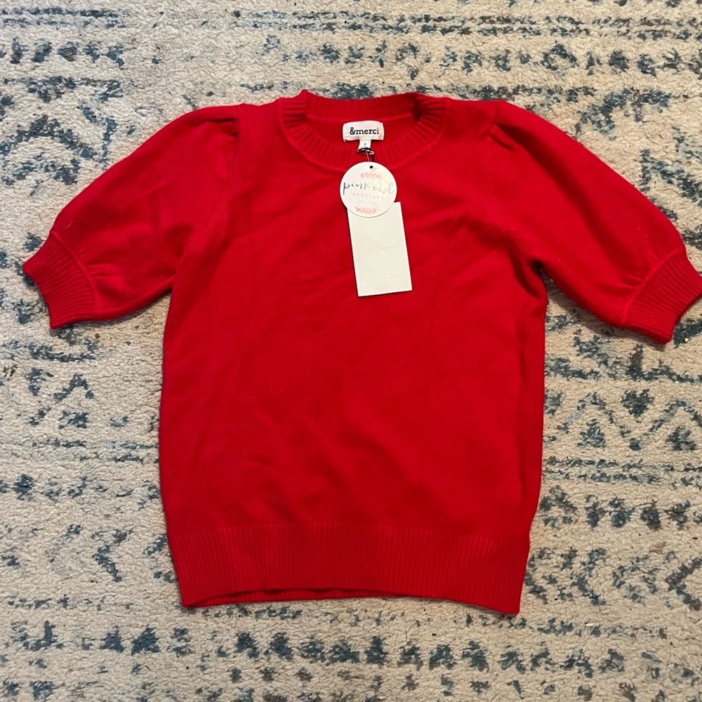 BNWT Red Sweater top Small